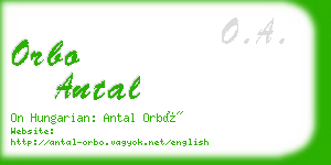 orbo antal business card